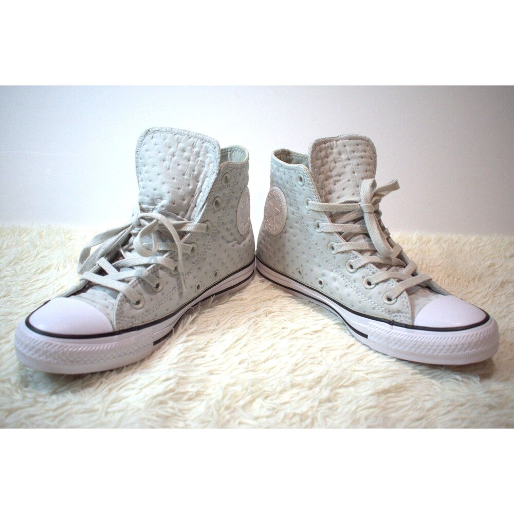 Converse Chuck Taylor All-Star High‐Top Textured Light Gray - Women's Size 8